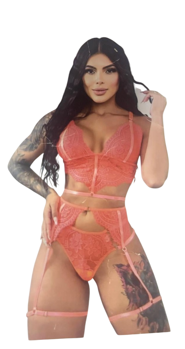 Conjunto De Lenceria · Naranja · 77