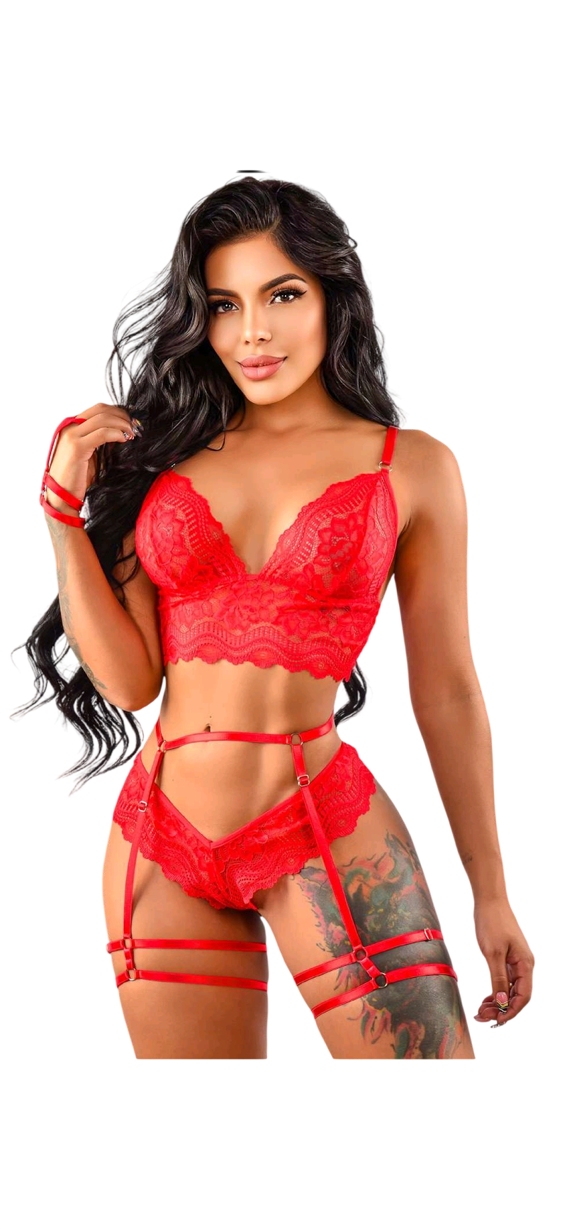 Conjunto De Lenceria · Rojo · 722
