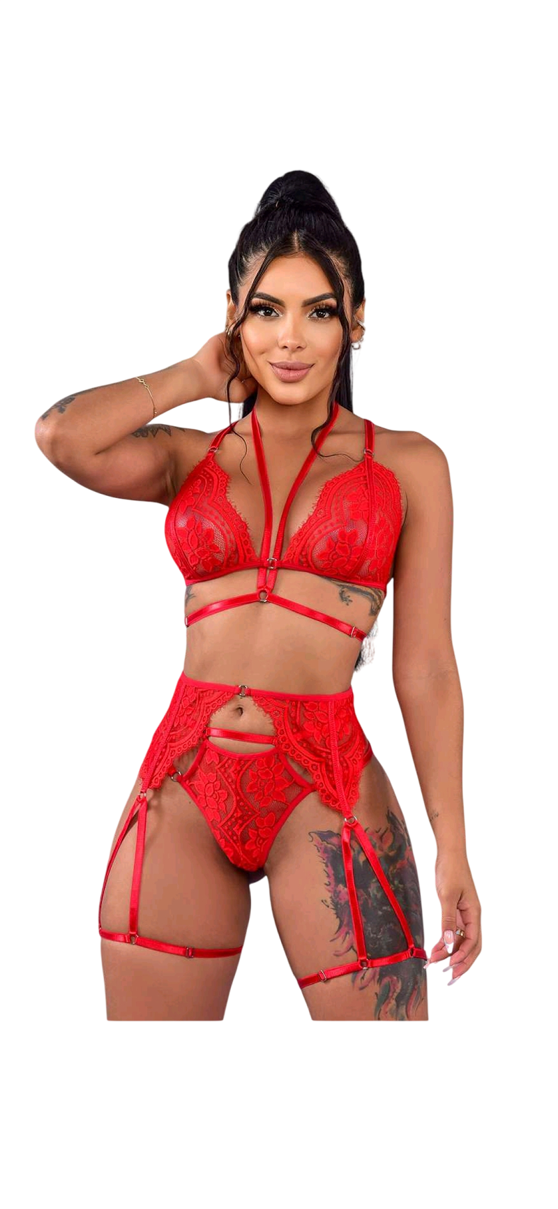 Conjunto De Lenceria · Rojo · 763